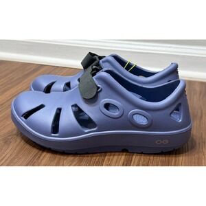 Oofos Oocandoo Water Drop Blue Active Recovery Sandals Clog Mens Sz 9